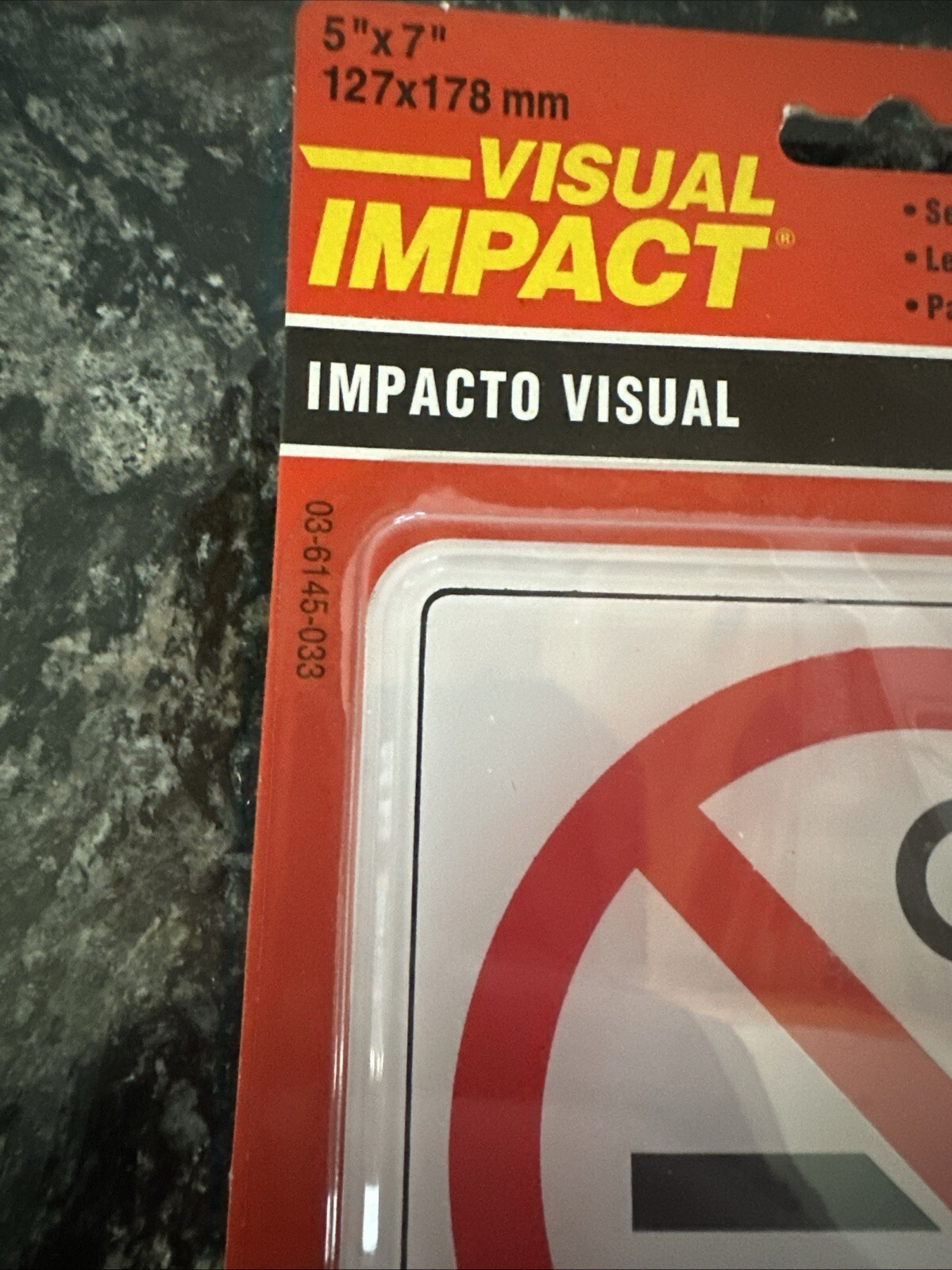 5” X 7” No Smoking Sign Visual Impact Self Stick