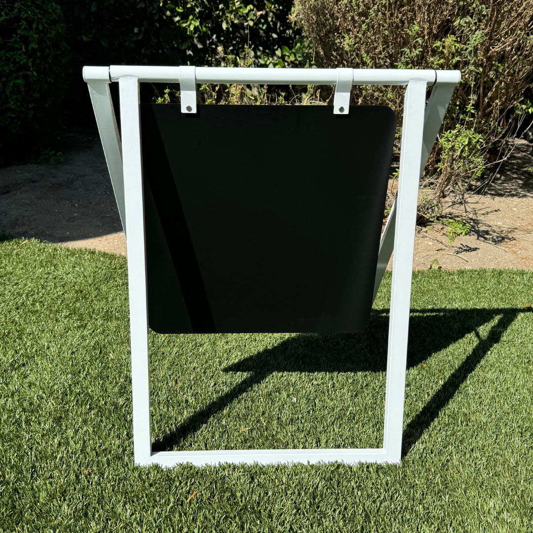 Pop-Up Metal Large A Frame Sign 24&Prime; x 30&Prime;, Black Frame w/Black Board