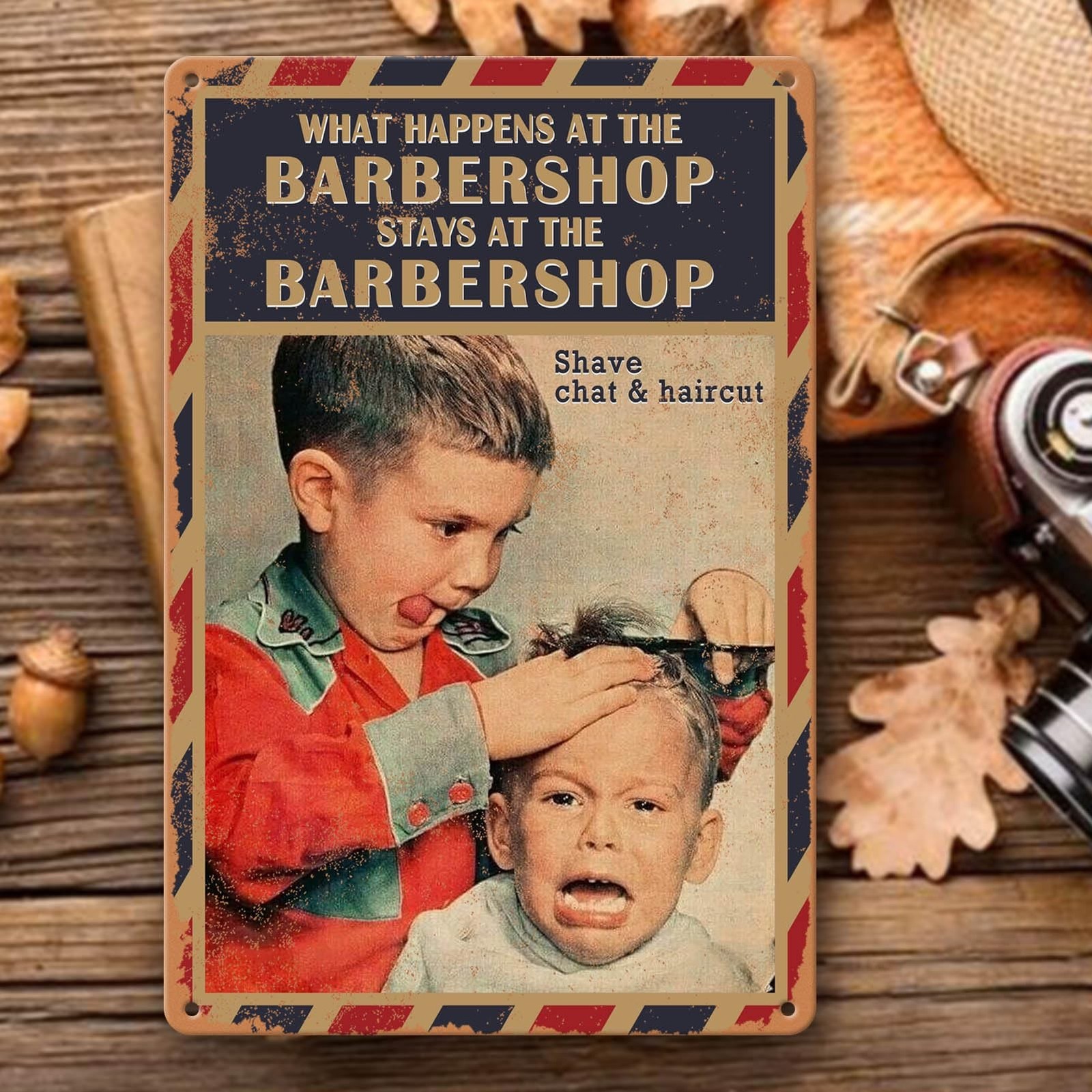 Barber Sign Barbershop Wall Poster Vintage Barber Shop Metal Tin Signs Barber…