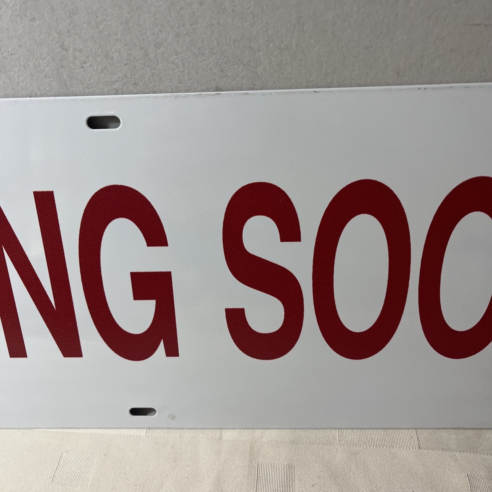 Double Sided Real Estate Metal Sign 18” X 6” Coming Soon Nice Shape