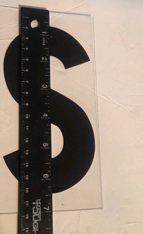 Vtg 7&Prime; Marquee Sign Changeable Letters Acrylic Outdoor Use Specify Letter READ