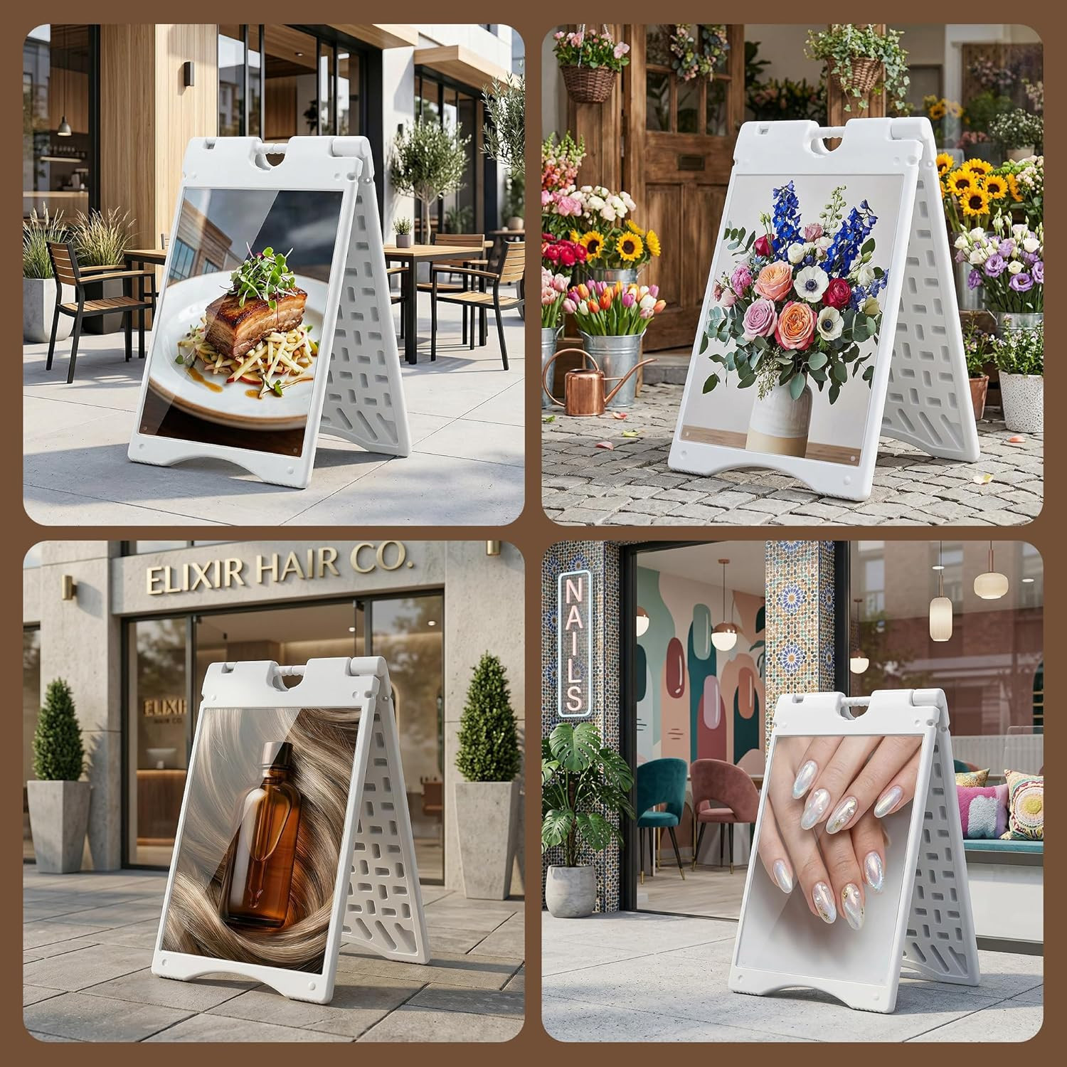 a Frame Sandwich Board Signs Outdoor 22&Prime; X 28&Prime; Sidewalk Sign with Weighted Tank