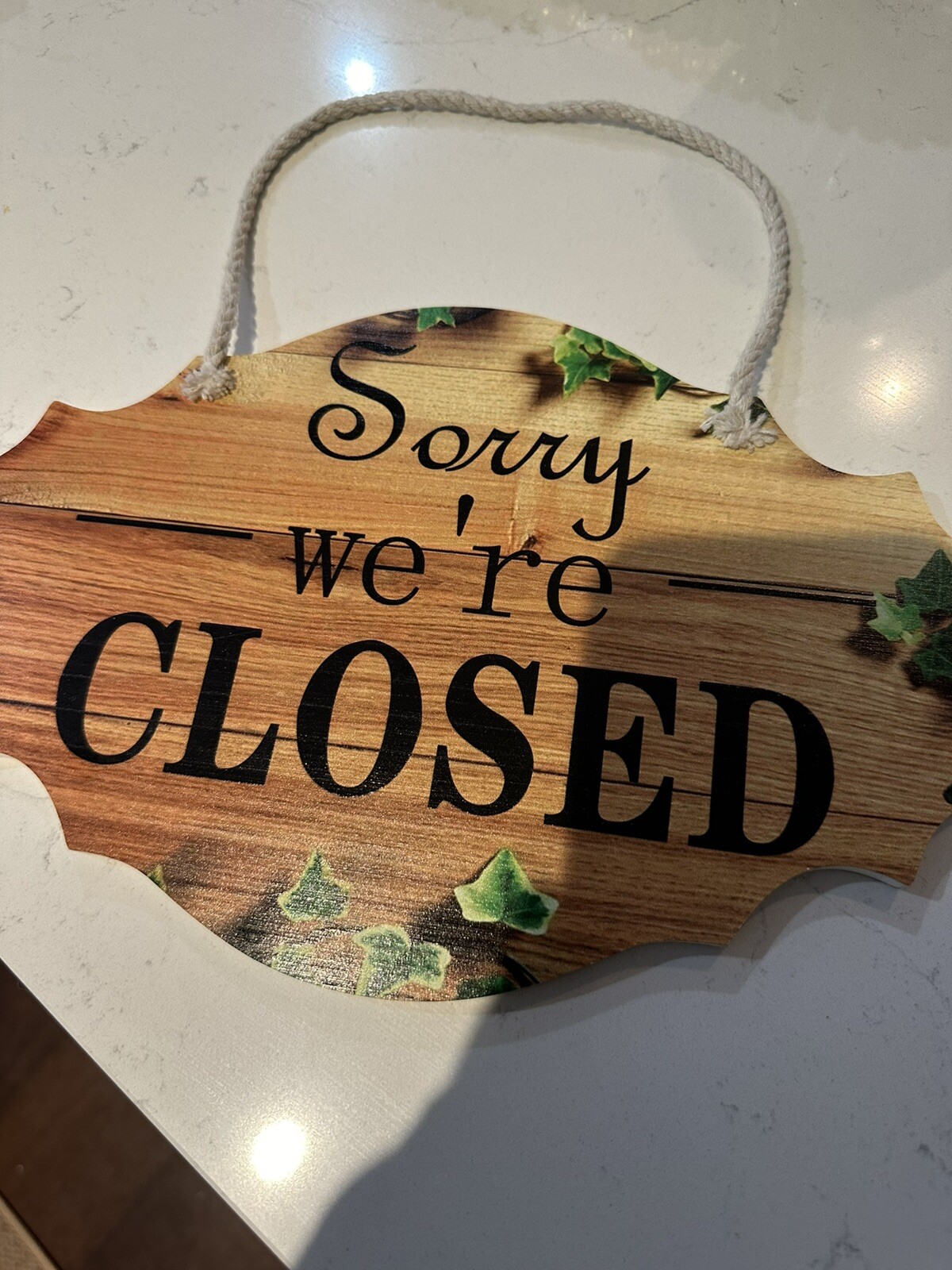 Open sign Open Closed Sign for Business Wooden Double-sided Closed Open