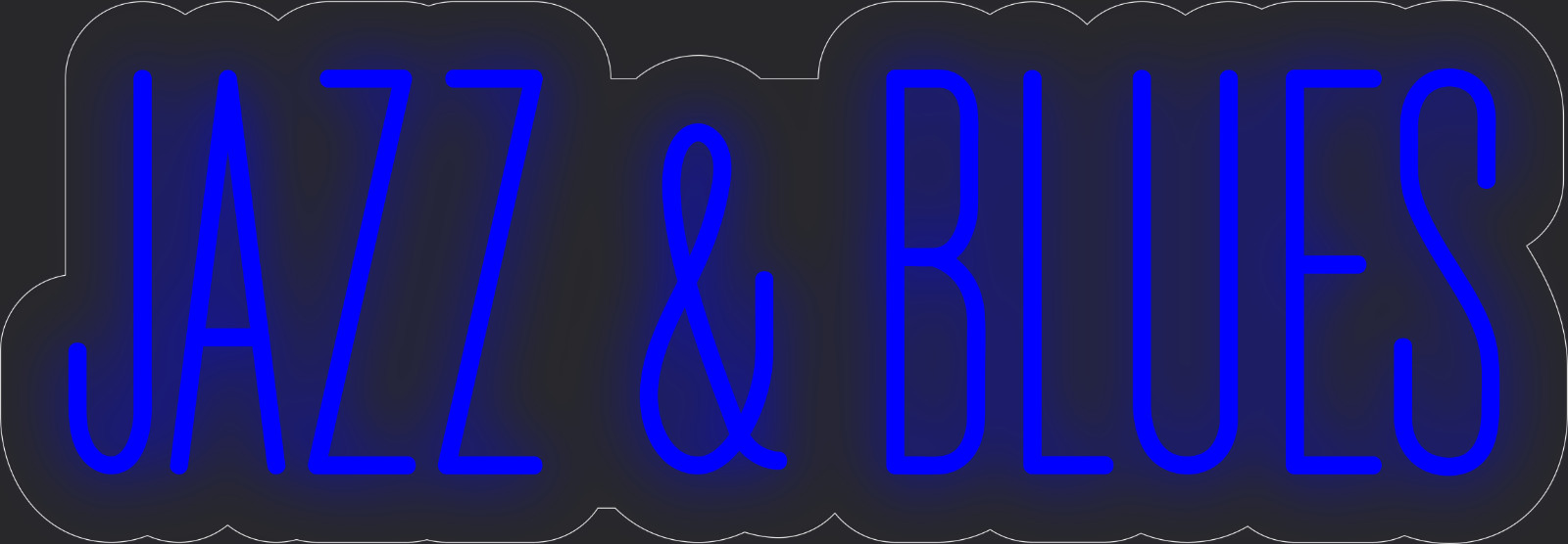 Jazz blues Neon LED Sign Business Wall Decor Lighted Store Sign 24 x 8 in.