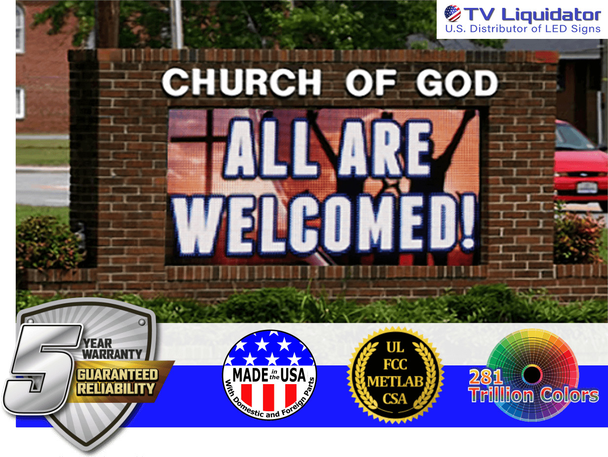 78&Prime; x 40&Prime; Industrial Full Color LED Sign ~ UL, MET, CSA, FCC – TV Liquidator