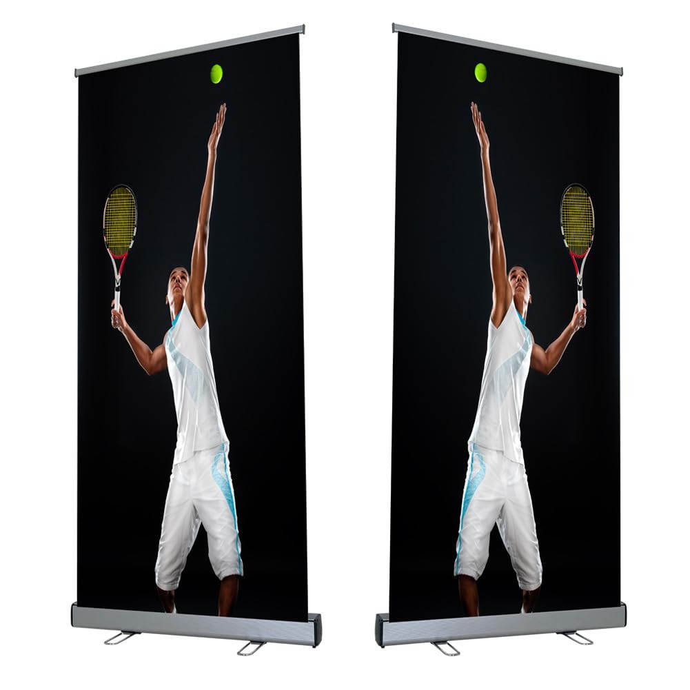 Heavy Duty Retractable Banner Stand 33.5&Prime;x80&Prime; (WxH) with Padded Canvas Bag (S…