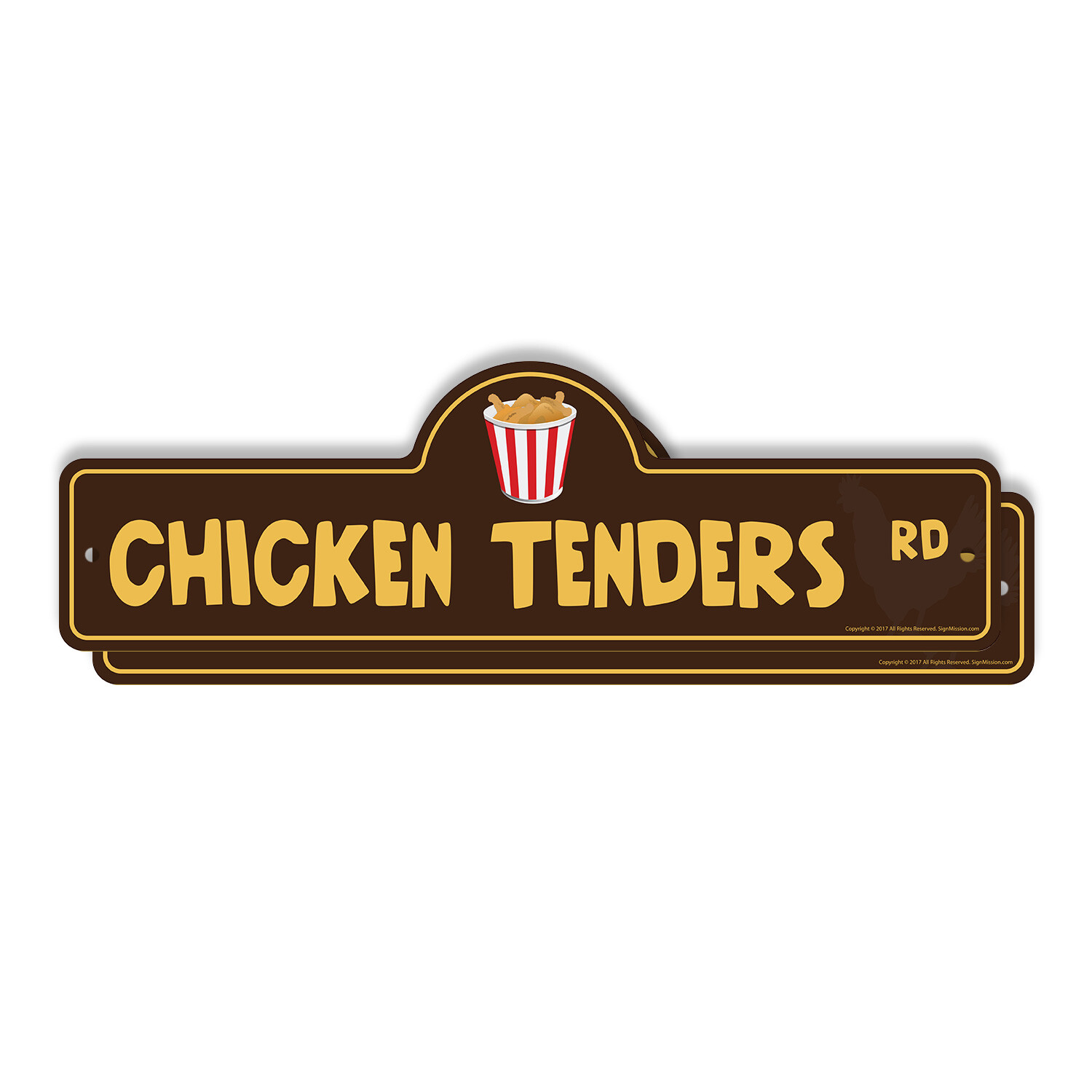Chicken Tenders Plastic Street Sign Crossing Xing Gift Novelty Funny