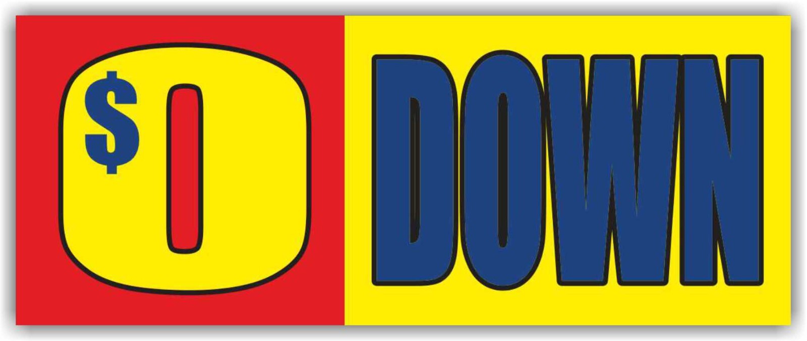 0 Down Payment Advertising Banner Vinyl Mesh Sign Flag Financing Dealers
