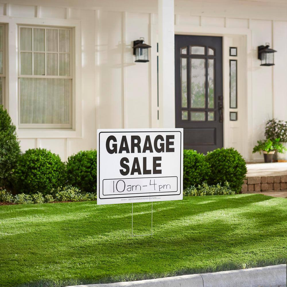 Double Sided Yard Sign H Frame Stand Outdoor Weather Resistant Plastic