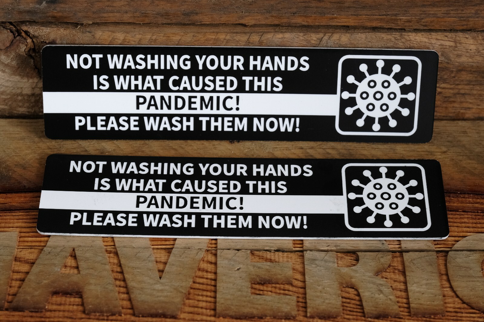 2x You Must Wash Hands – PANDEMIC – Sign 2&Prime; x 8&Prime;