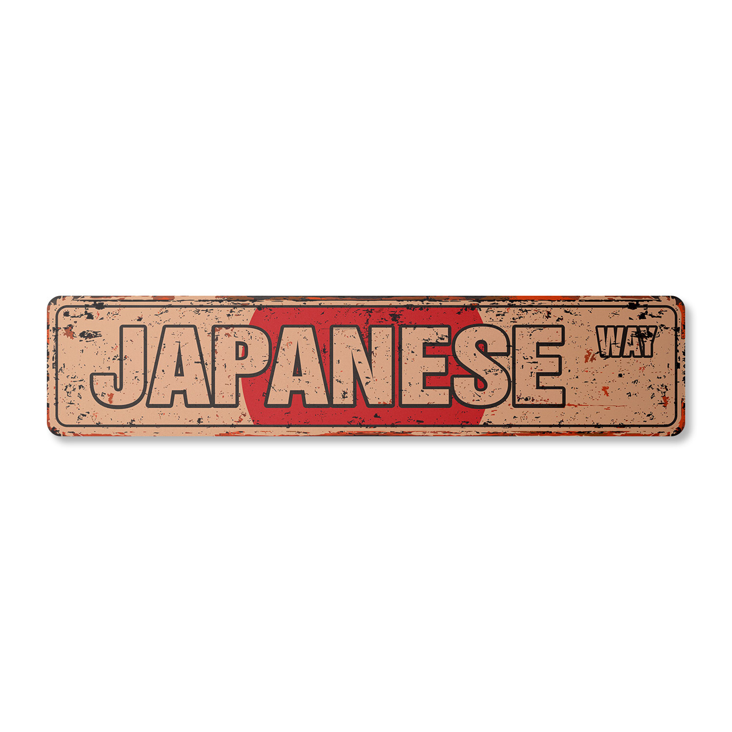 JAPANESE FLAG Vintage Street Sign japan national nation pride country