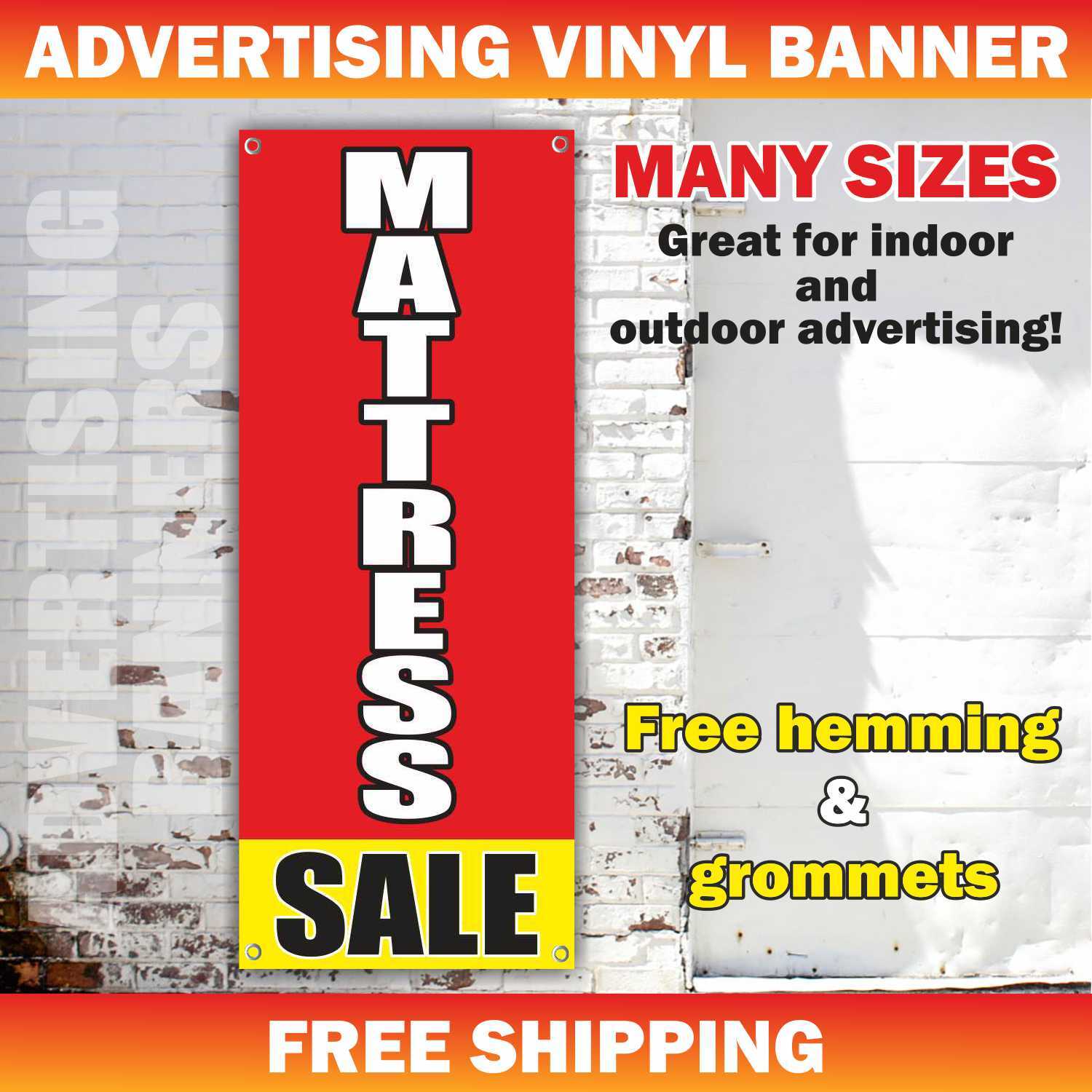 MATTRESS SALE Advertising Banner Vinyl Mesh Sign BED DISCOUNT Sofa Furniture