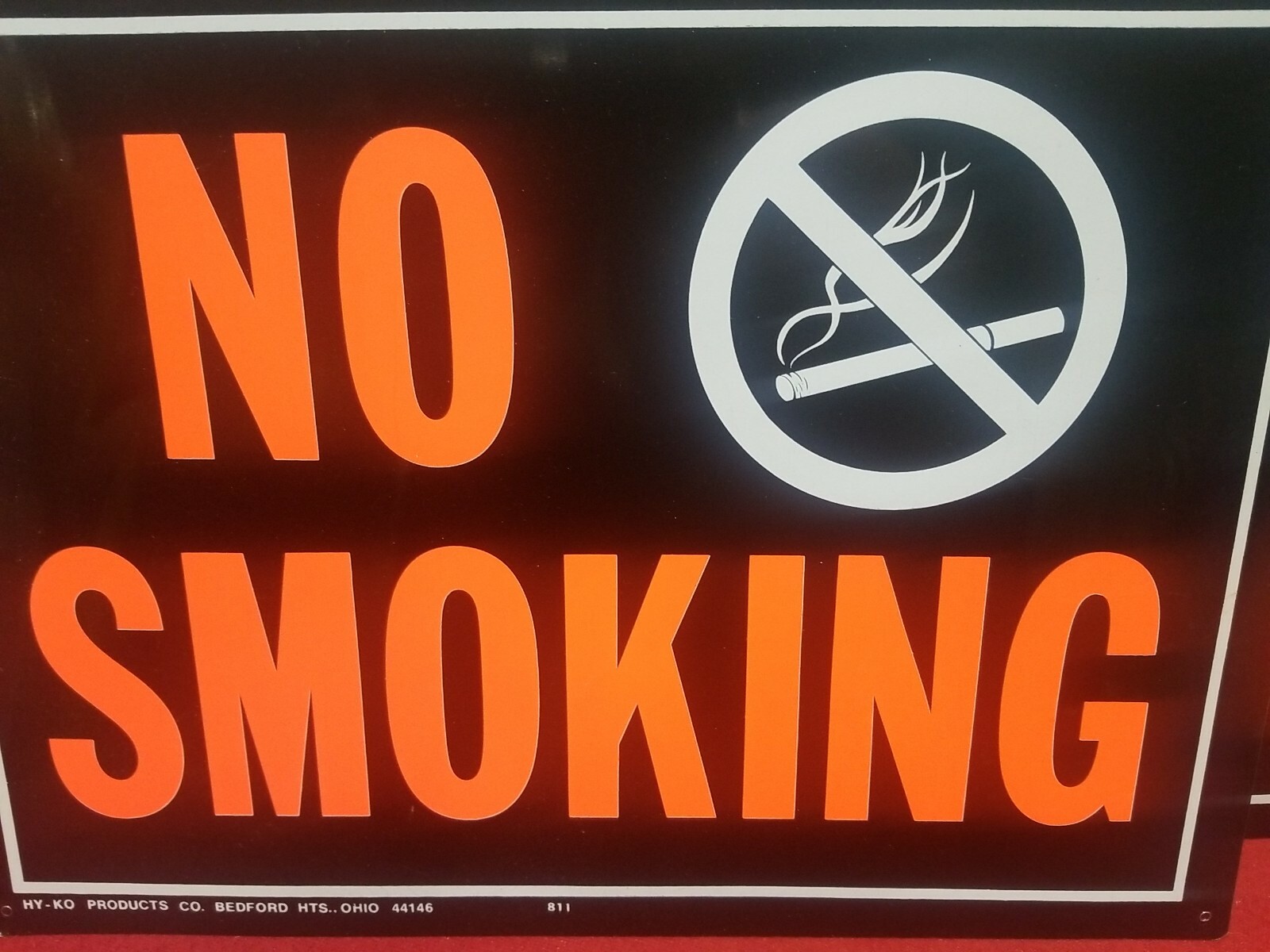 3 Vintage HY-KO Products NO SMOKING Signs 10×14 Metal