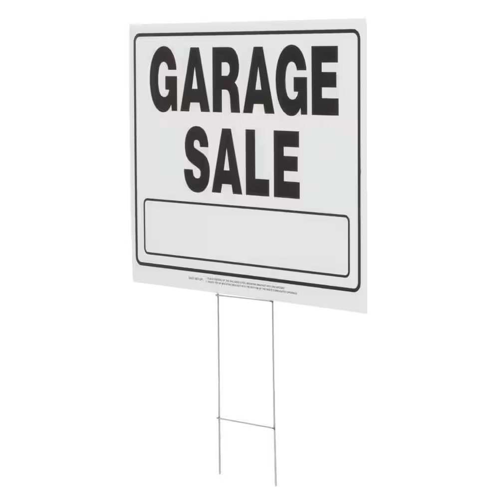 Double Sided Yard Sign H Frame Stand Outdoor Weather Resistant Plastic