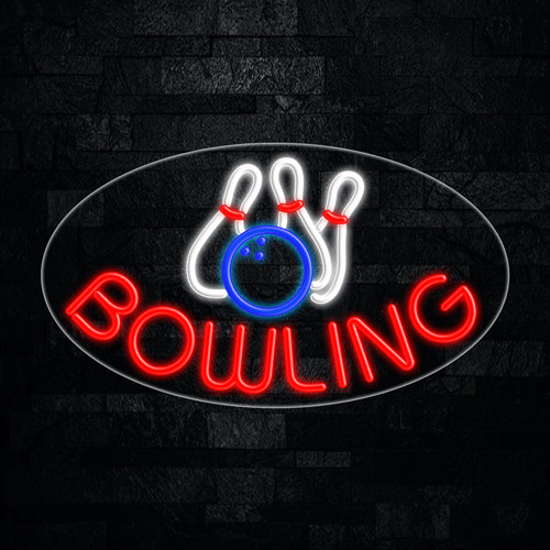 Bowling LED Neon Sign 28&Prime;L x 16&Prime;H #34574