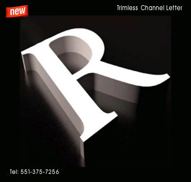 Custom made Trim less Channel Letters Signs Storefront signage 20 Inches