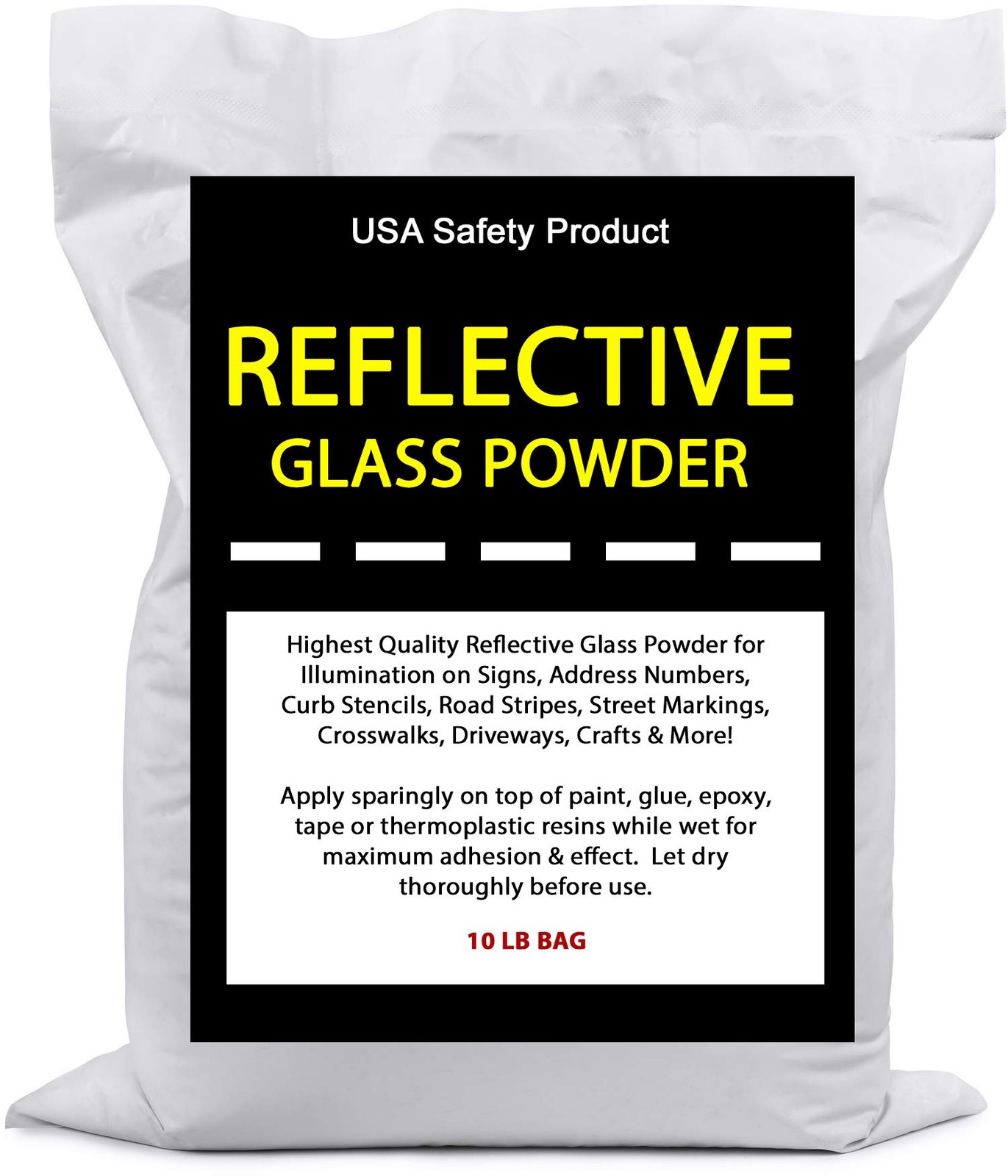 Reflective Glass Powder (10 LB) for Road Marking, Paint & Arts & Crafts