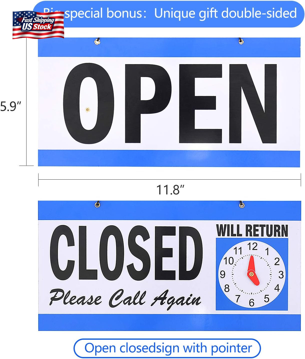 LED Open Sign,16X6 Inch Open Sign for Business,With Multiple Flashing Modes, Ide