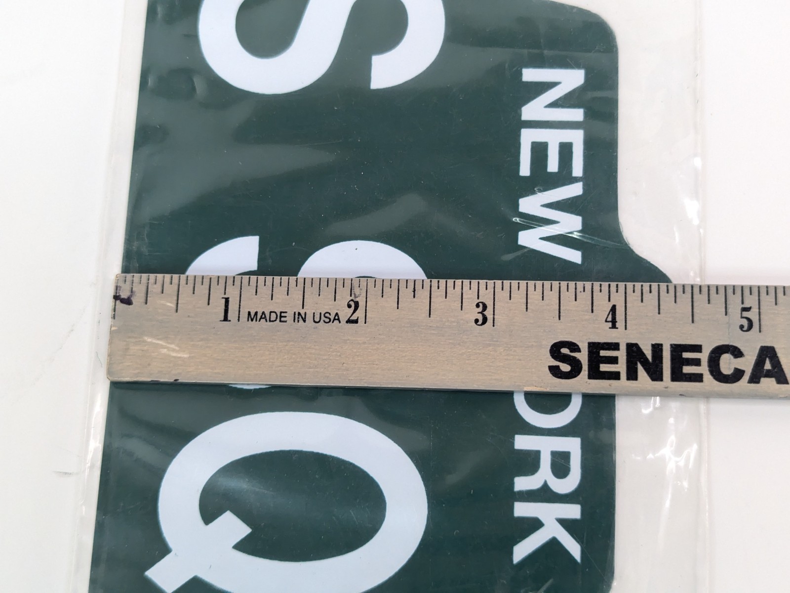 Times Square New York Street Sign Man Cave Décor Plastic Sign 4&Prime; x 18&Prime; Vtg USA