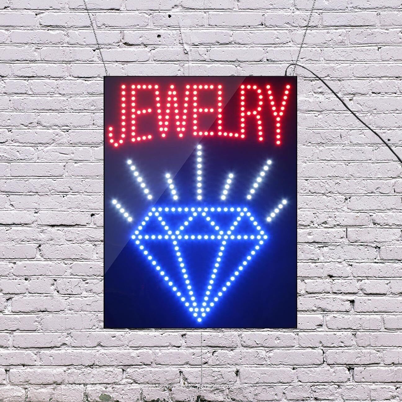 LED Jewelry Sign | Light Up Sign | 26&Prime;h x 20&Prime;w x 1&Prime;d