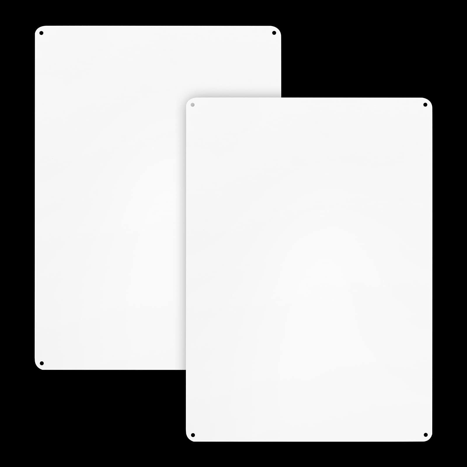 White Aluminum Sign Blanks 2 Pack 14×10 inch .04&Prime; Thick Metal Yard Business