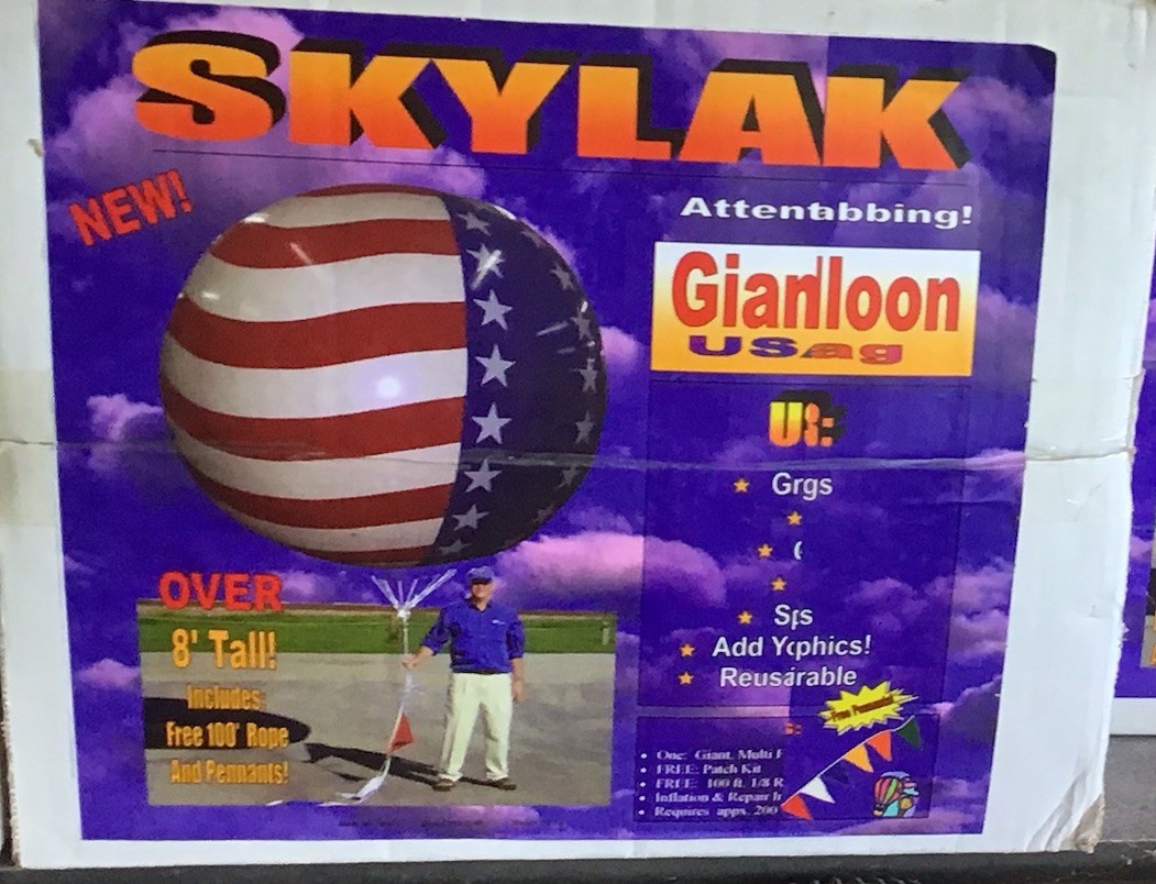 WAREHOUSE LIQUIDATION NEW GIANT 8’ INFLATABLE BALLOON Advertise Patriotic Events