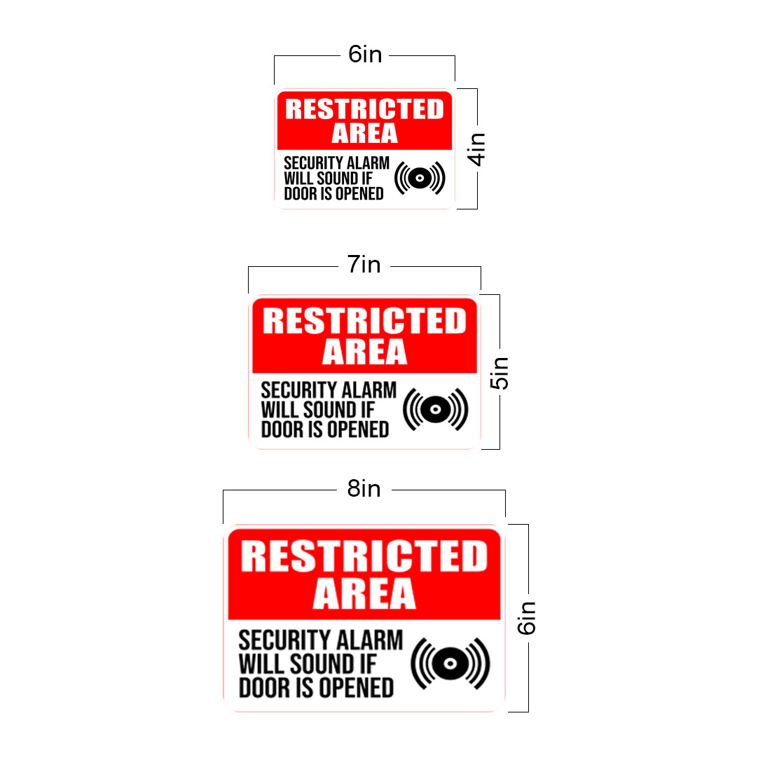 Classic Framed Plus Restricted Area Security Alarm Will Sound If Door Is Opened