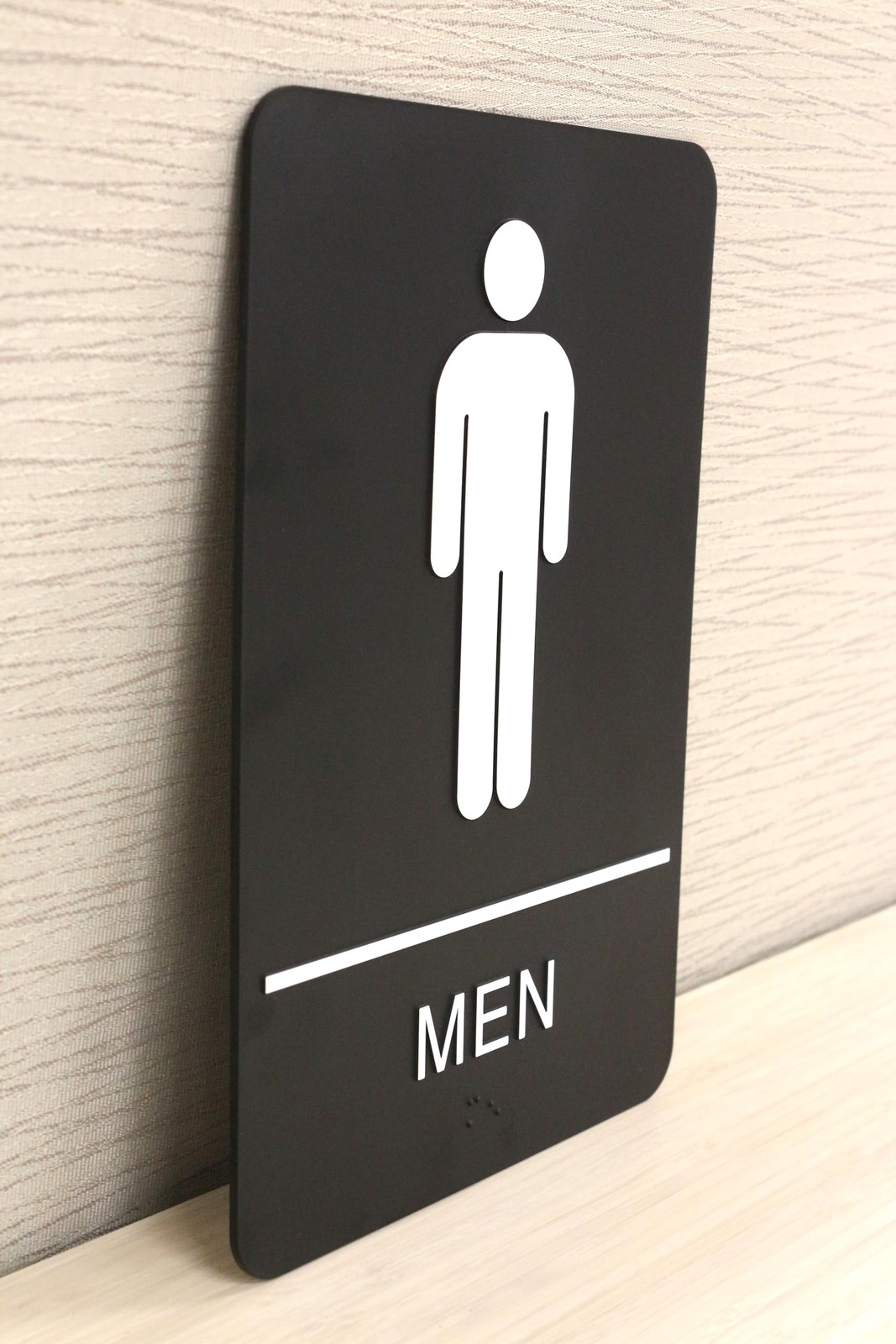 Headline Sign 9002 Mens Restroom Ada Sign Grade 2 Braille And Tactile Graphics