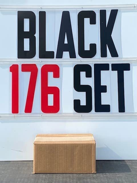 Changeable Outdoor Sign Flexible Letters – Condensed Style – 8&Prime; on 8-7/8&Prime; Black