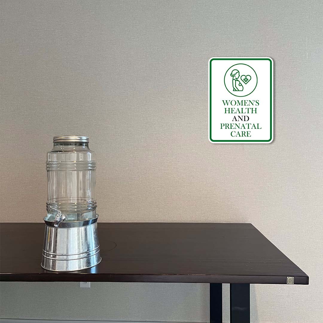 Portrait Round Plus Women&rsquo;s Health and Prenatal Care Wall or Door Sign