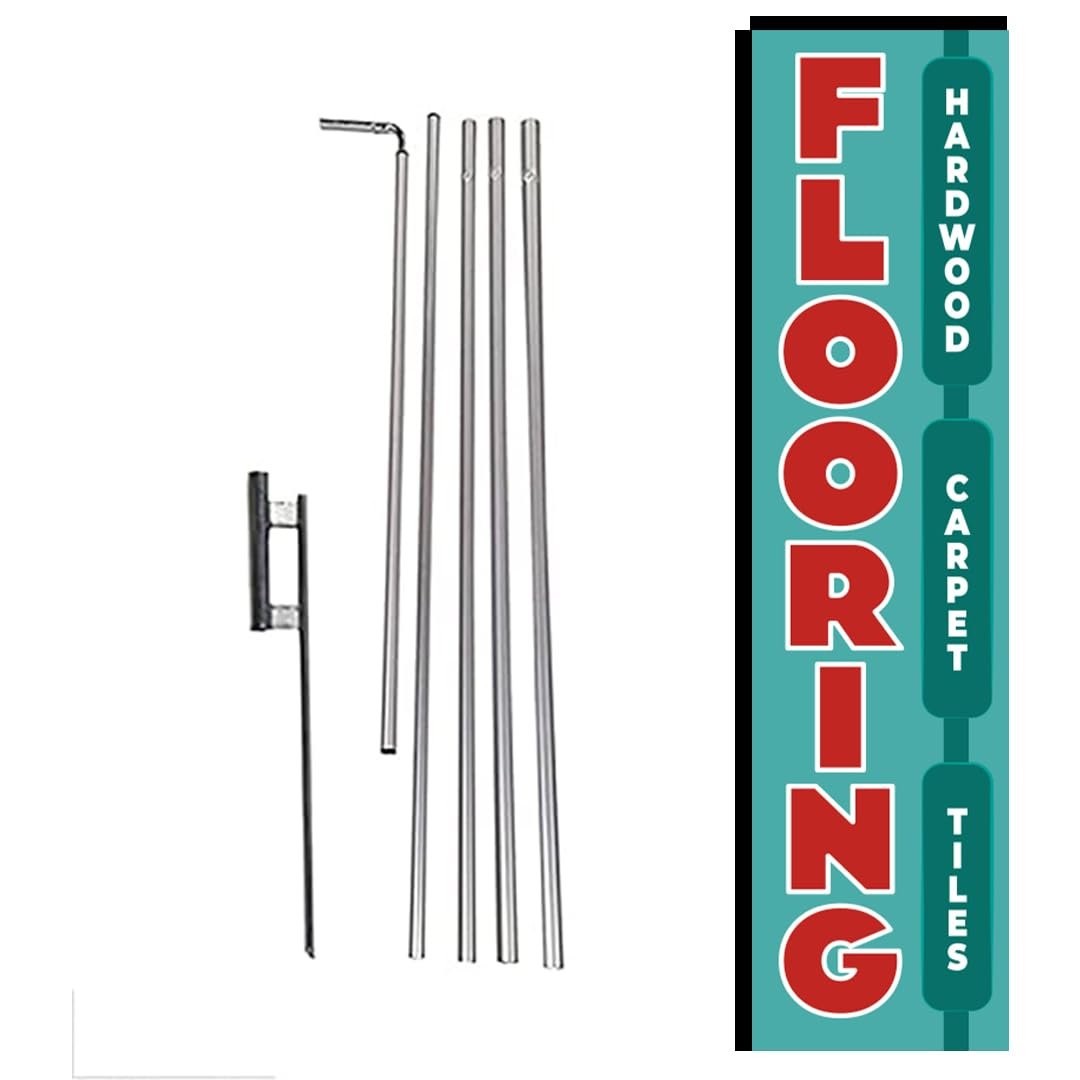 Flooring Advertising Rectangle Feather Banner Swooper Flag Sign with Flag…
