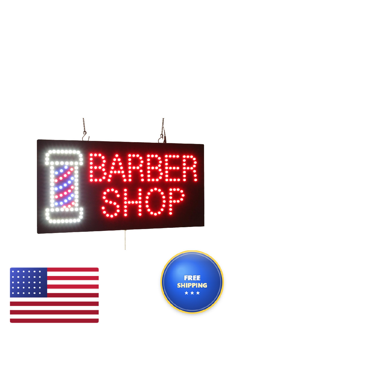 Barber Shop Sign 24X12 60X30Cm Topking Led Neon Florescent Signage Signboard