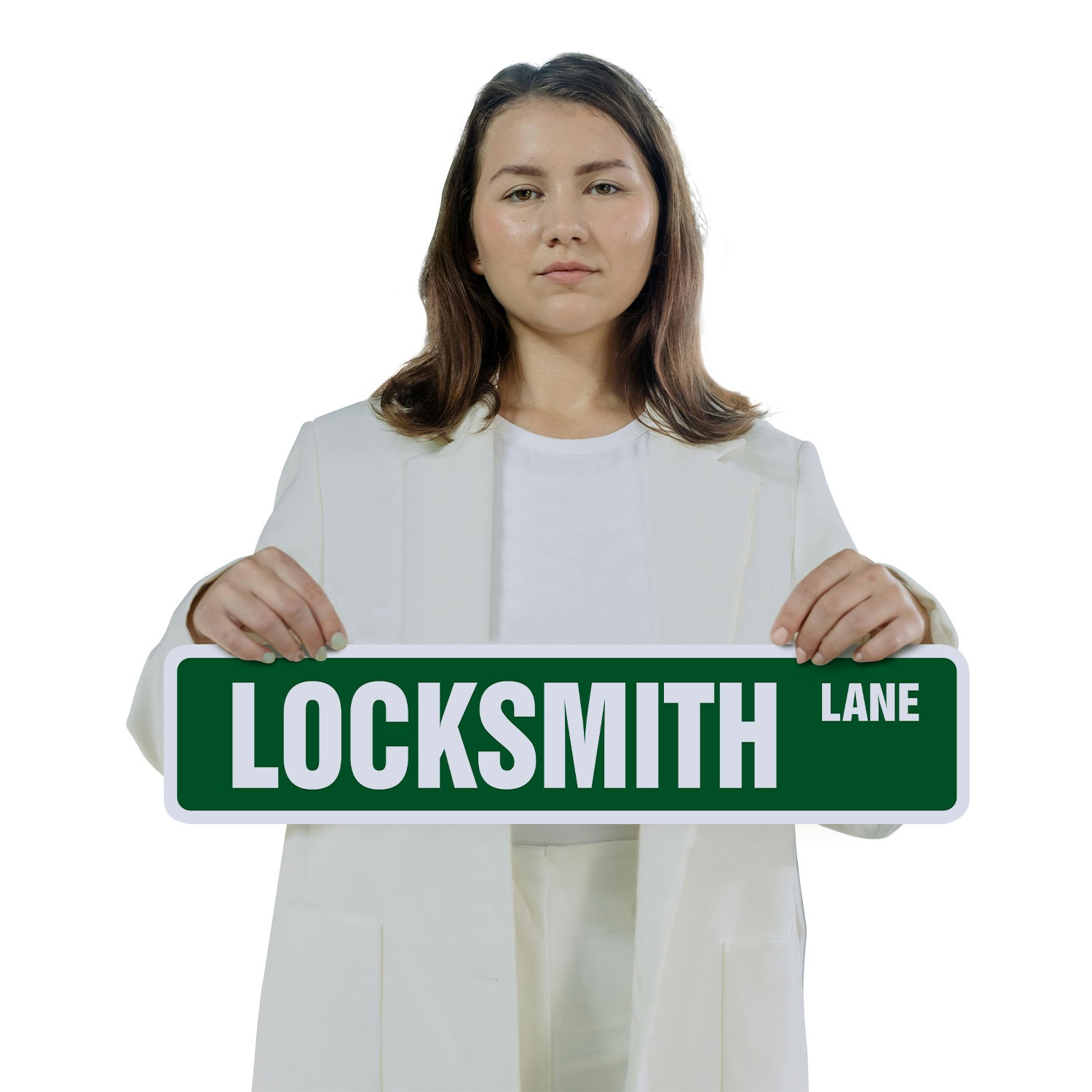LOCKSMITH Street Sign (2 Pack) Plastic Metal Road Sign lock smith keys locks 24
