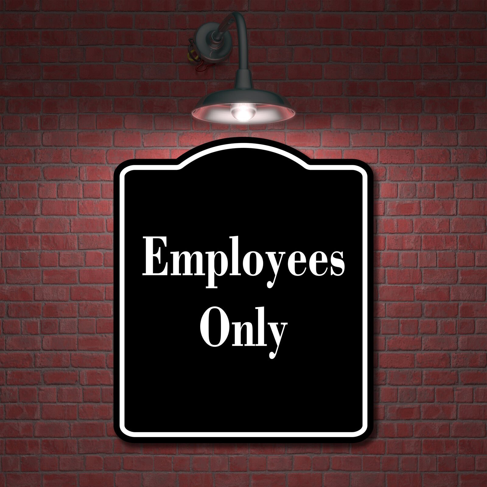 Employees Only BLACK Aluminum Composite Sign