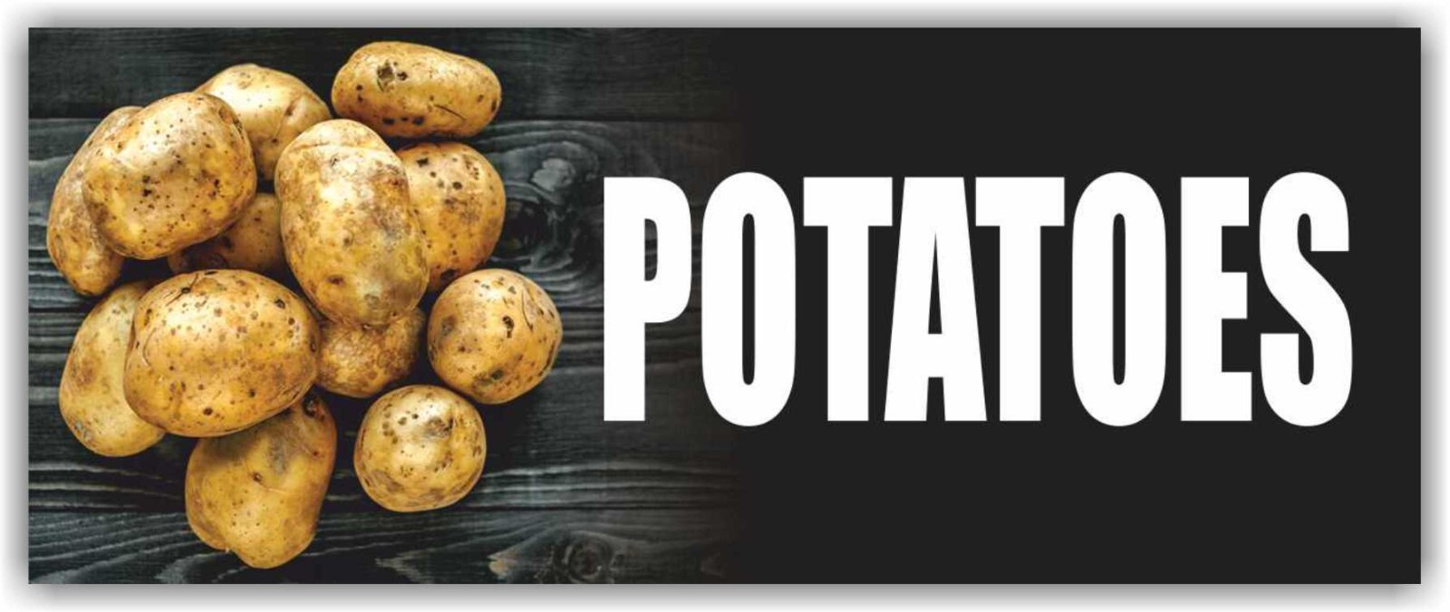 POTATOES Advertising Banner Vinyl Sign Food chips Vegetables fruits farm berries
