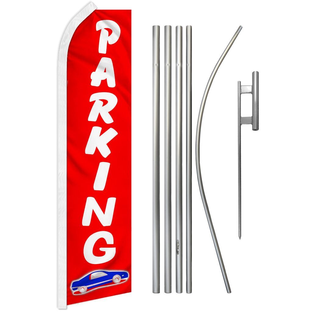 « PARKING » Advertising Super Flag & Pole Kit park