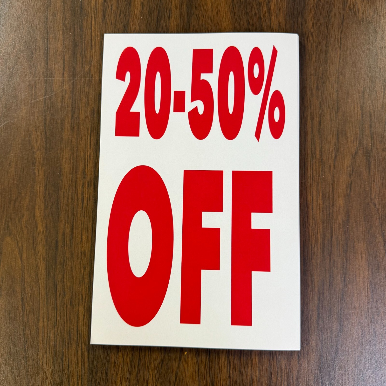 20 to 50 % off Sale Price Signs for Retail Displays-11&Prime;H x 7&Prime;W 9 pieces