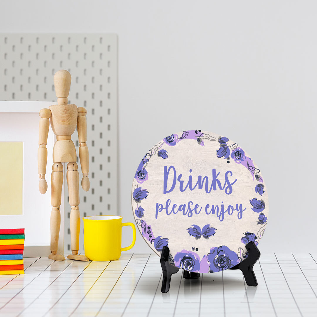 Signs ByLITA Baby Shower Decoration Circle Table Signs Home Decor