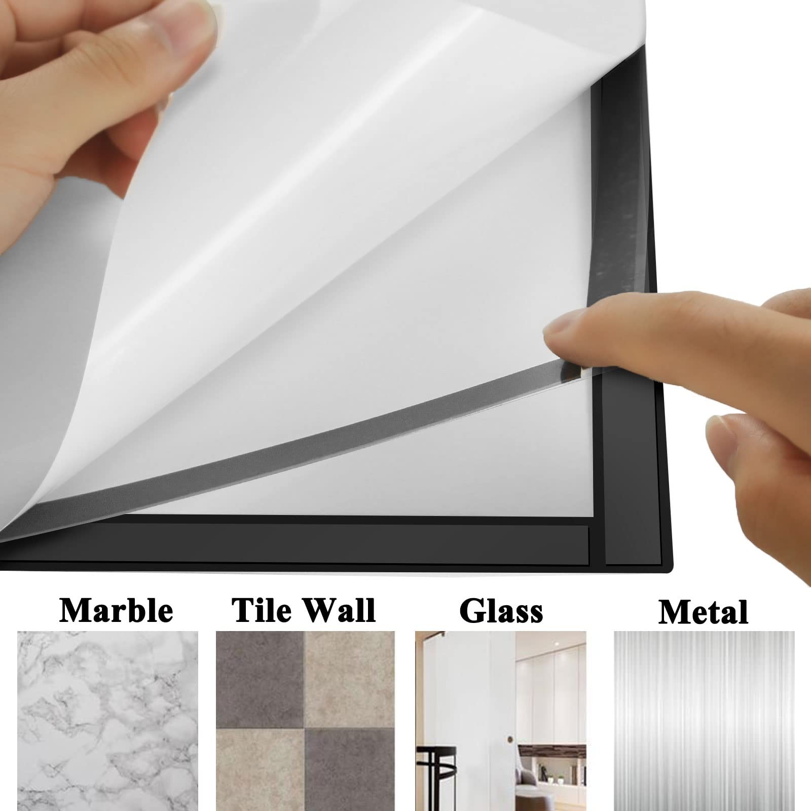 JIUYE 24Pcs 8.5×11 Magnetic Sign Holder Wall Mount,Self-Adhesive 24Pcs, Black
