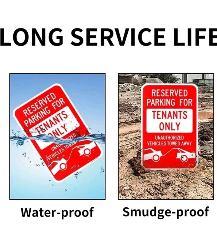 Large Reserved Parking Sign Tenants Parking Only Sign 18&Prime;x 12&Prime; .040 Aluminum …