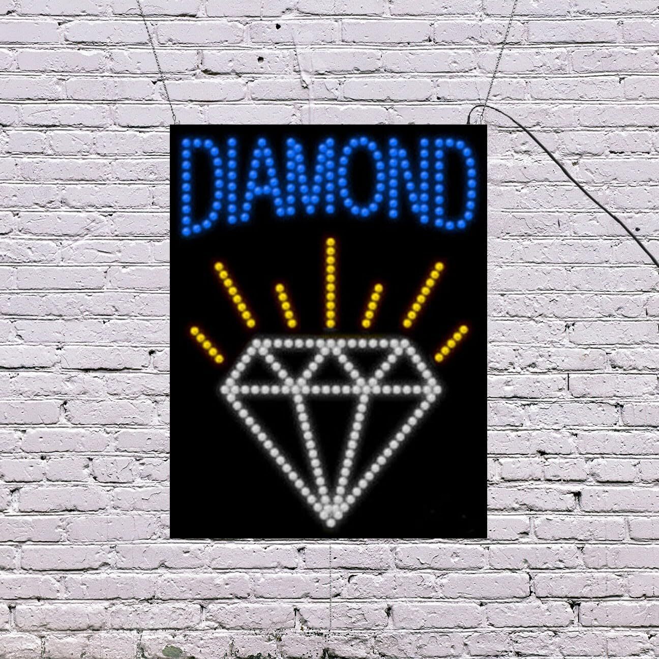 LED Diamond Sign | Light Up Sign | 26&Prime;H x 20&Prime;W x 2&Prime;D