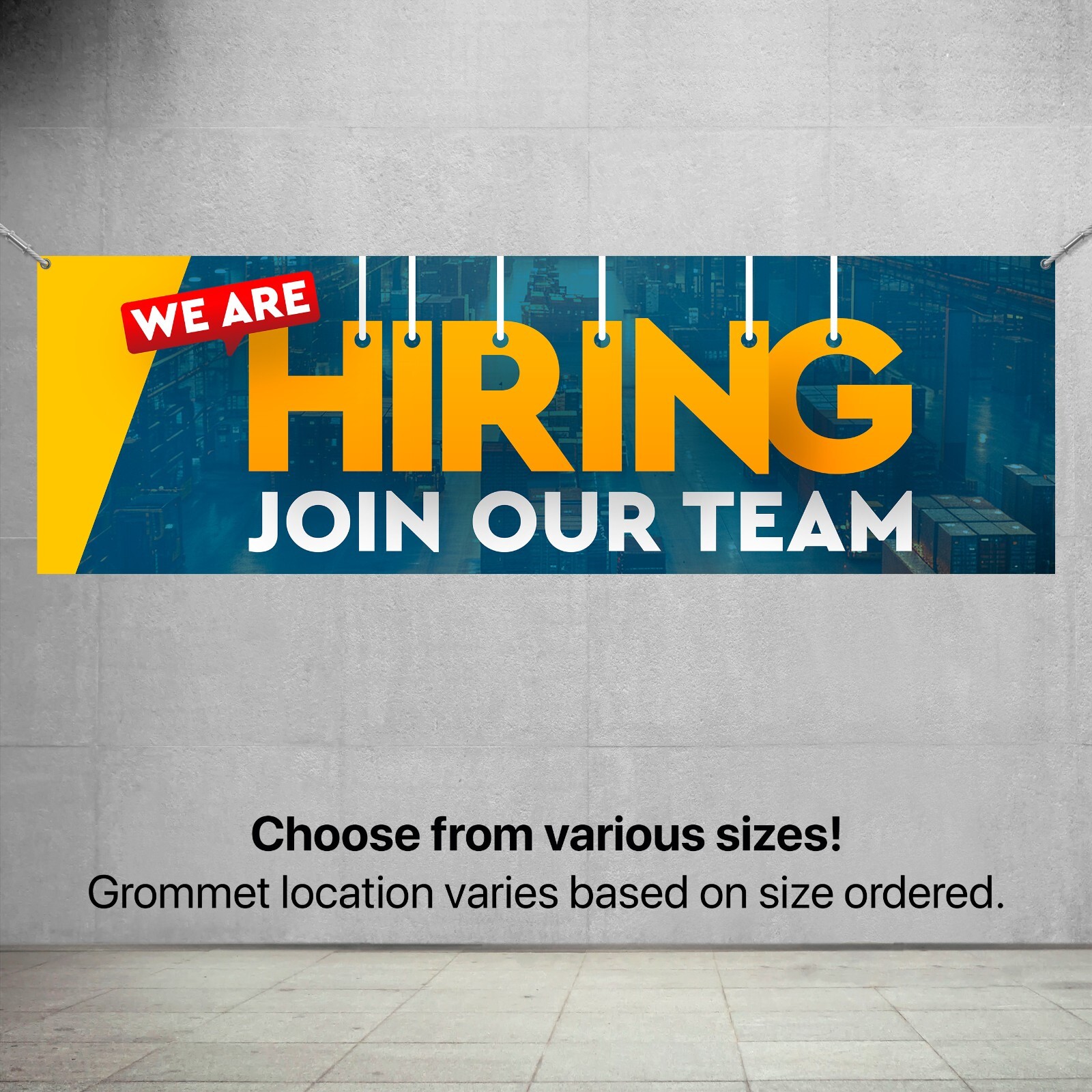 NOW HIRING retail business advertising store front vinyl banner sign flag