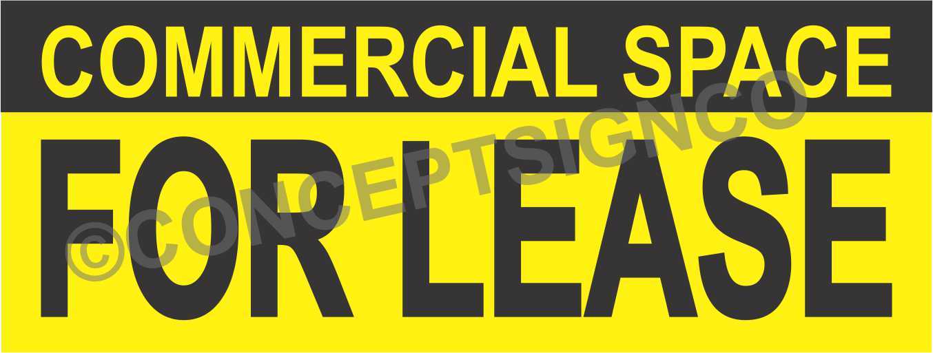 4&rsquo;X10&prime; COMMERCIAL SPACE FOR LEASE BANNER Outdoor Sign XL Real Estate Property