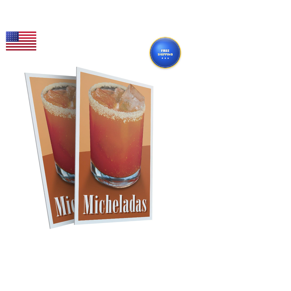 Signmission Micheladas 2-Pack 24 Inch X 36 Inch Plastic Insert 4Mm Corrugated