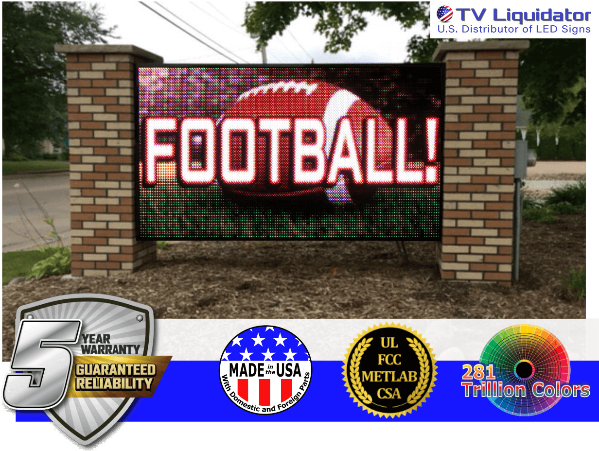 92&Prime; x 54&Prime; Industrial Full Color LED Sign ~ UL, MET, CSA, FCC – TV Liquidator