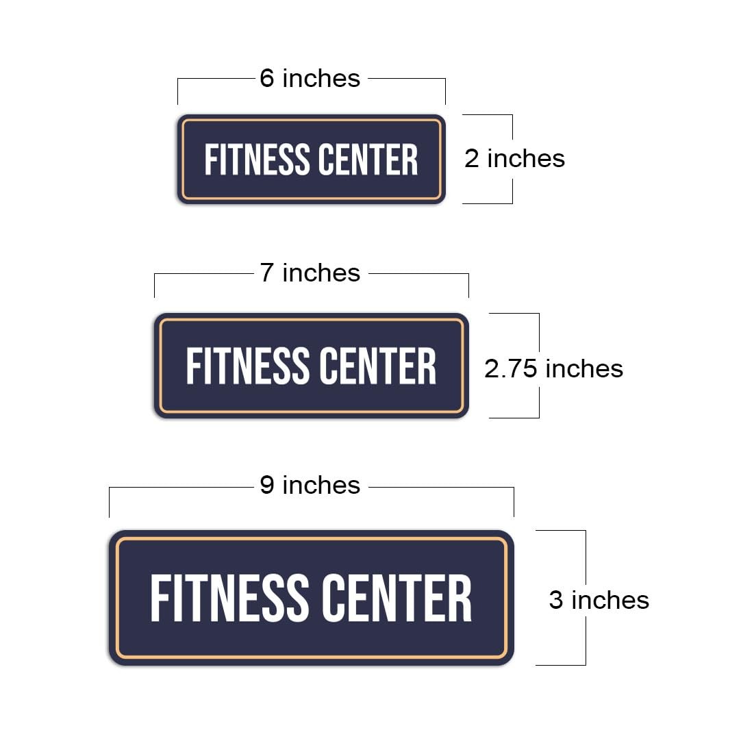 Standard Plus Fitness Center Door Wall Sign Hospitality Gym Signage Large