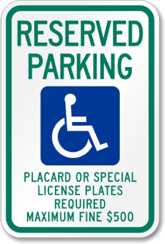 Reserved Parking Sign Ada Compliant Aluminum Metal Outdoor 8×12 Inches