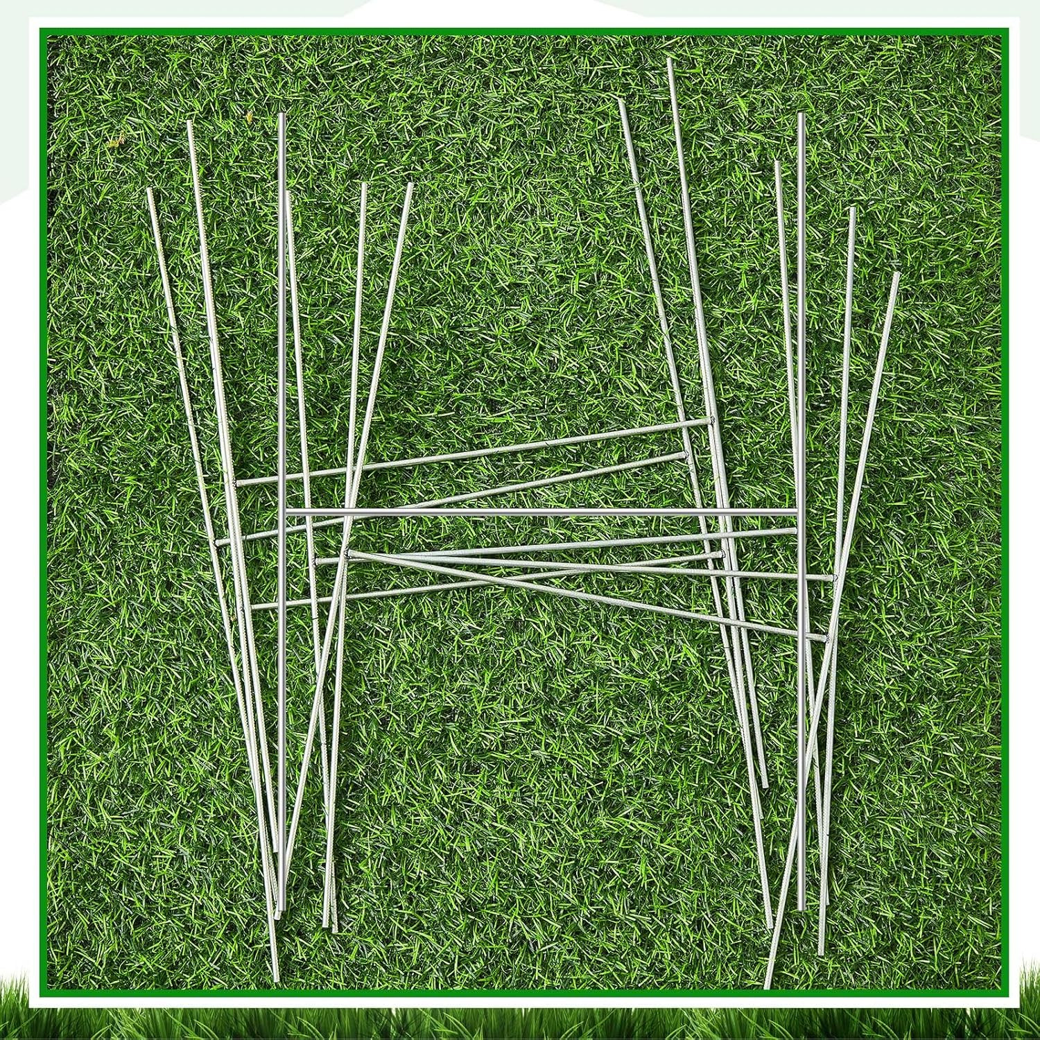 100 Pcs Yard Sign Stakes Metal 15&Prime;X10&Prime; H Frame Wire Stakes Metal Yard Stakes Use