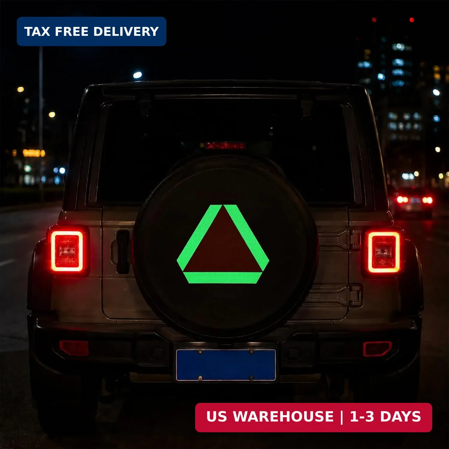 3 Pack 14x16In Glow in The Dark Slow Moving Vehicle Signs Safety Triangle Sign f