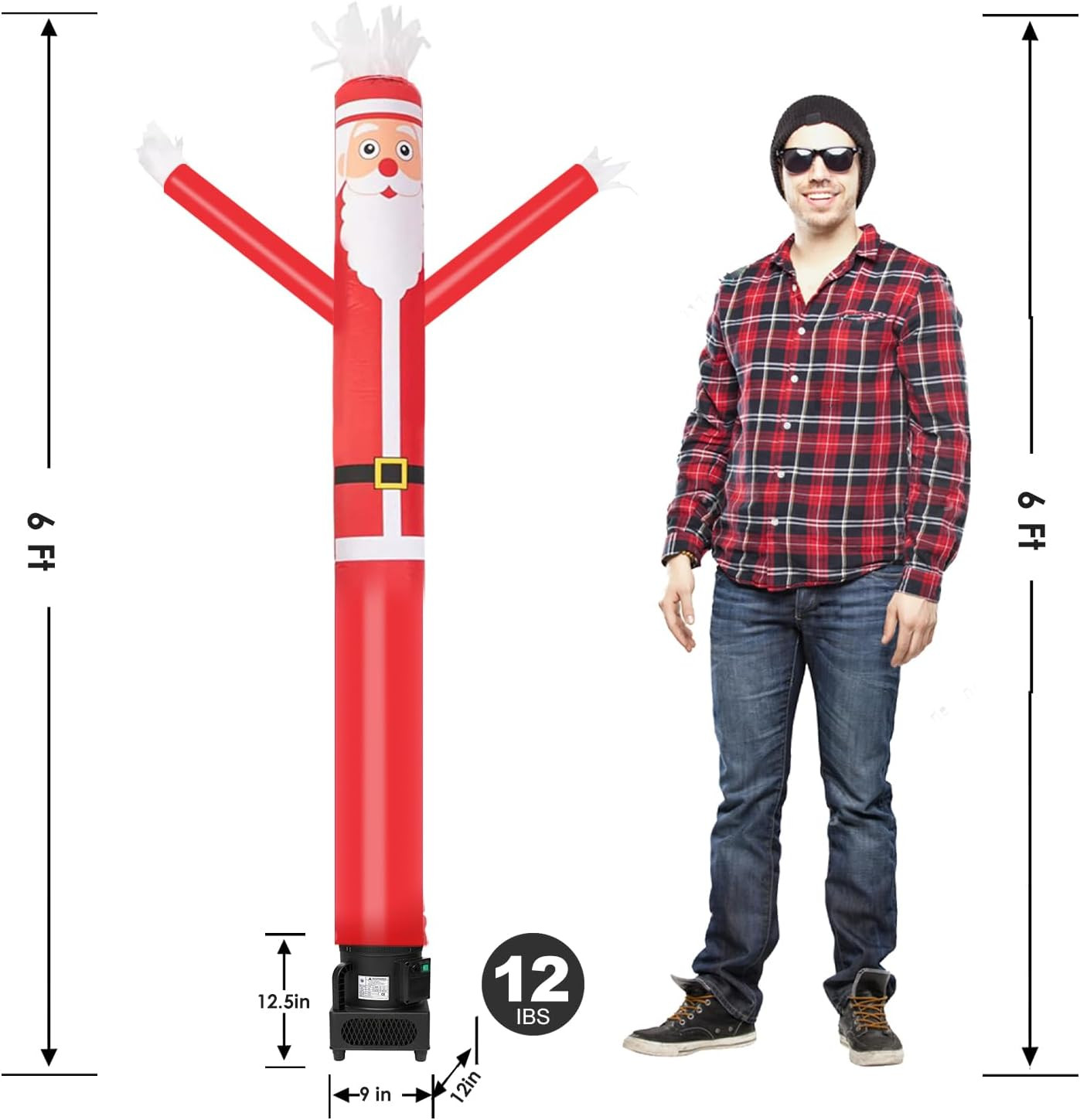 6FT Fly Puppet Dancer with 1/3Hp Blower Complete Set (Santa)